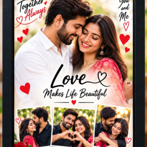 Customized Couple Love Photo Frame – A4